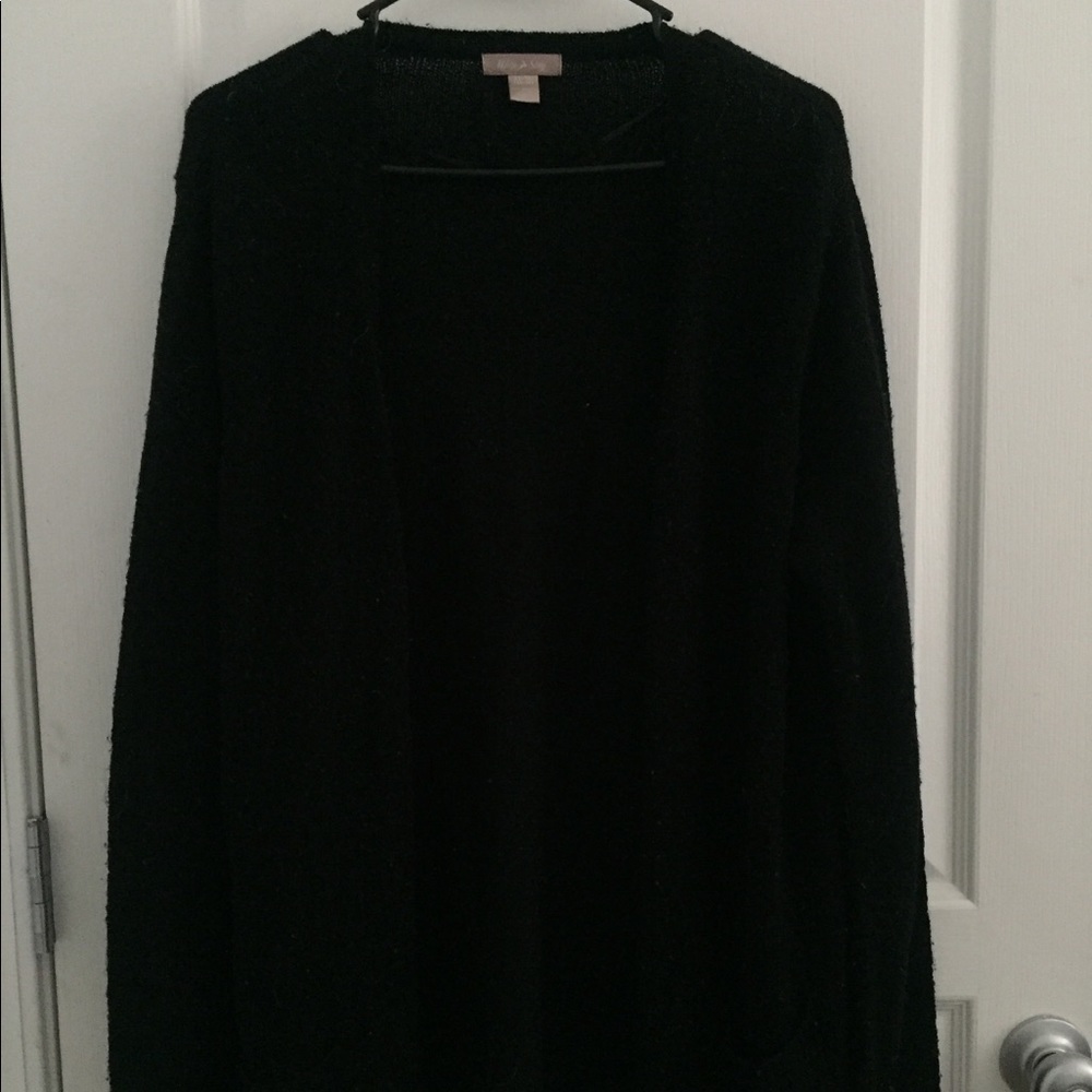 delicate long black sweater